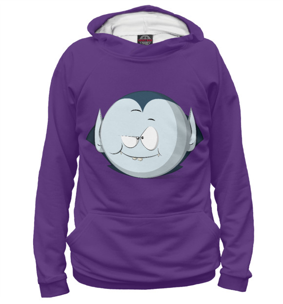 Мужское худи с изображением Смайл IV уровня цвета Белый