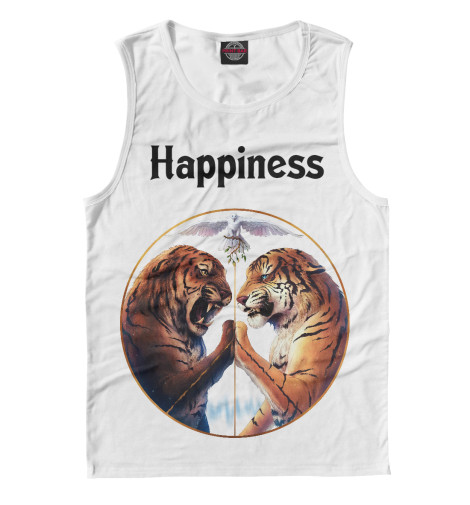 

Майки Print Bar, Белый, Happiness