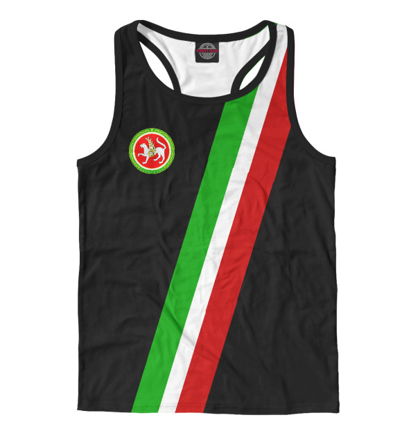 Мужская майка-борцовка с изображением Татарская мафия цвета Белый