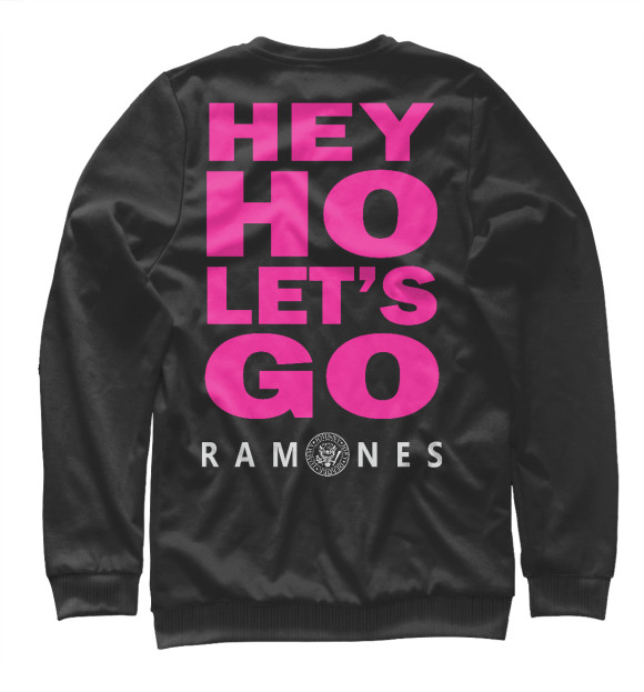 Свитшот для девочек с изображением Ramones pink цвета Белый