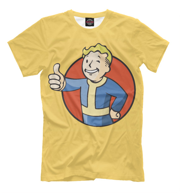 Мужская футболка с изображением Fallout цвета Персиковый