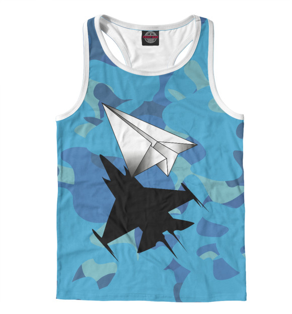 Мужская майка-борцовка с изображением ВВС цвета Белый