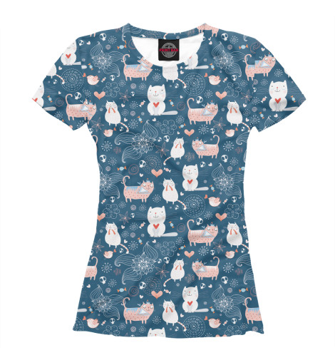 

Футболки Print Bar, Белый, Забавные Коты