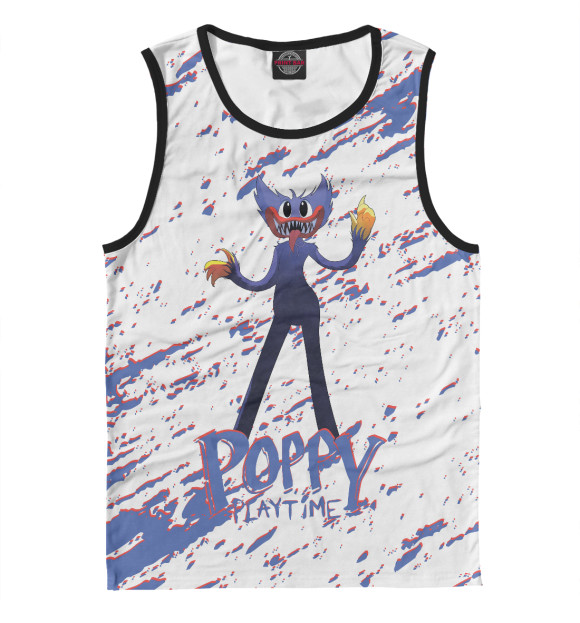 Мужская майка с изображением Poppy Playtime цвета Белый