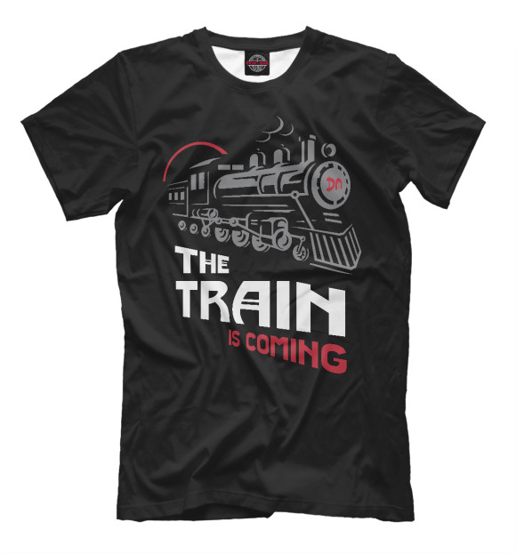 Футболка для мальчиков с изображением The Train is Coming цвета Черный