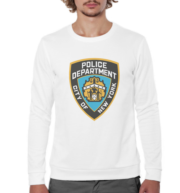 Мужской свитшот с изображением New York City Police Department цвета Белый