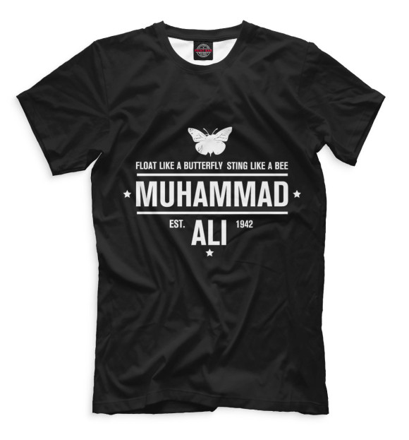 Мужская футболка с изображением Мухаммед Али цвета Черный