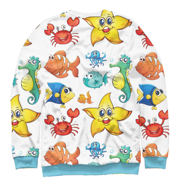 Свитшот для мальчиков с изображением Sea Friends цвета Белый