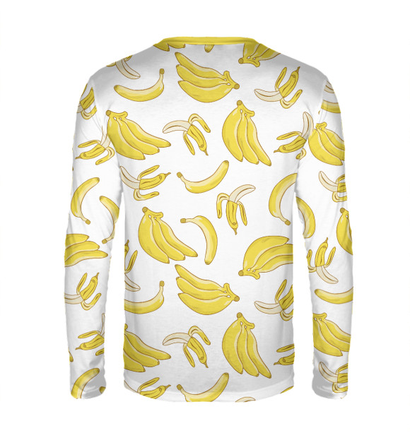 Мужской лонгслив с изображением Бананы цвета Белый