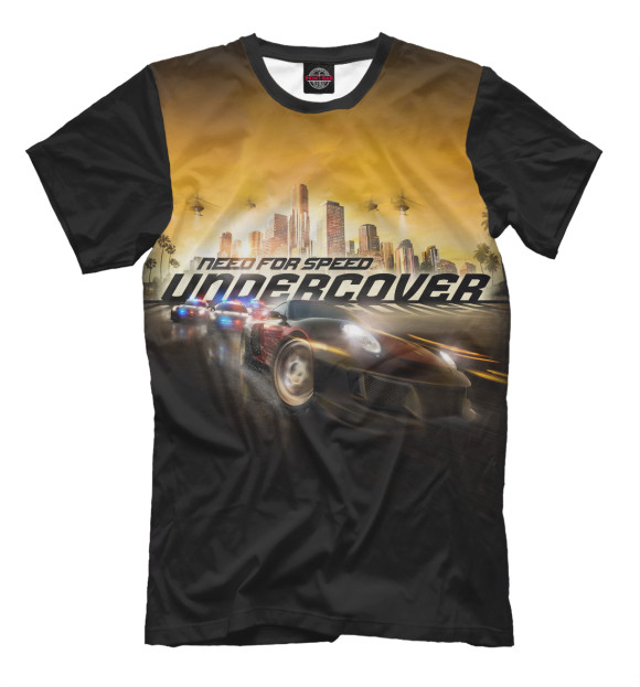 Мужская футболка с изображением Need For Speed Undercover цвета Черный
