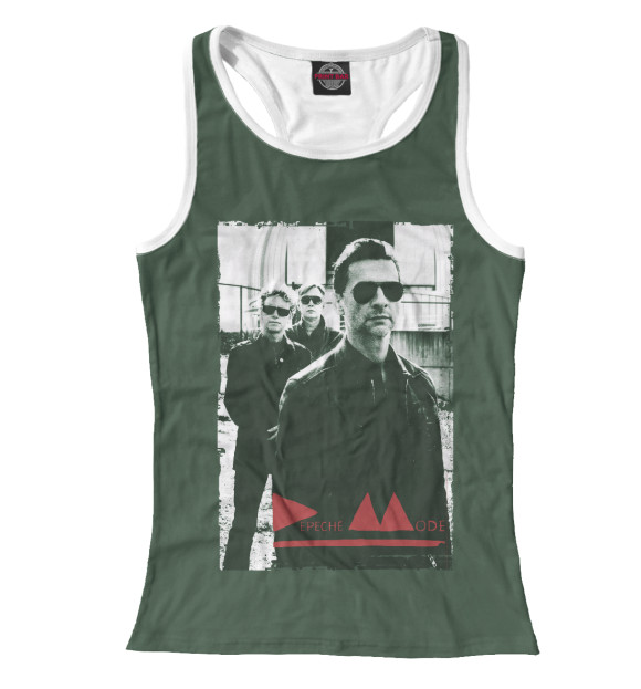 Женская майка-борцовка с изображением Depeche Mode цвета Белый