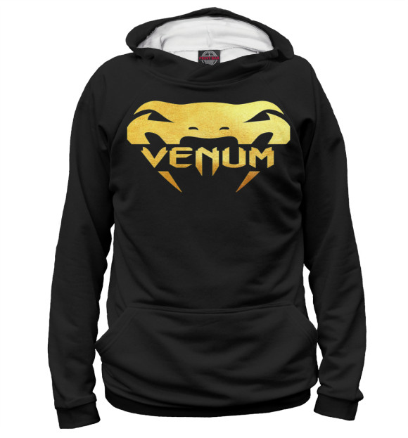 Мужское худи с изображением Venum Gold цвета Белый