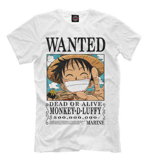 Футболка для мальчиков с изображением One Piece цвета Молочно-белый