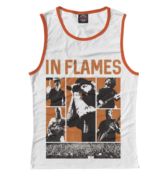 Майка для девочки с изображением In Flames цвета Белый