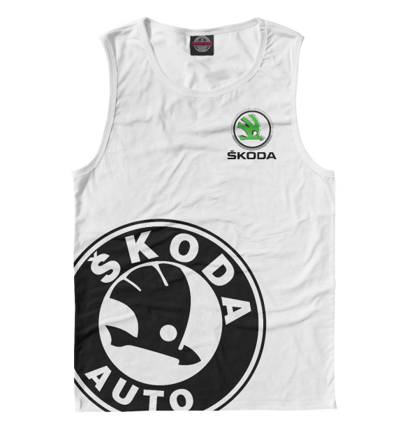 Майка для мальчика с изображением Skoda цвета Белый