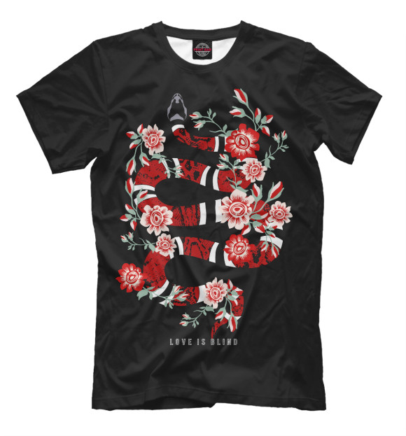 Футболка для мальчиков с изображением Love is blind цвета Белый