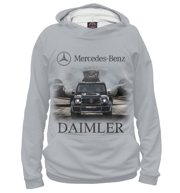 Женское худи с изображением Brabus tuning цвета Белый