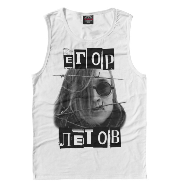 Мужская майка с изображением Егор Летов цвета Белый