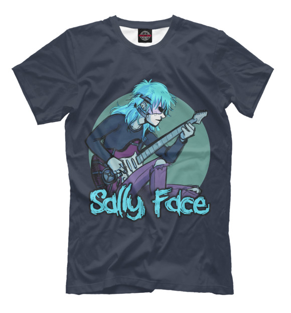 Мужская футболка с изображением Sally Face цвета Белый