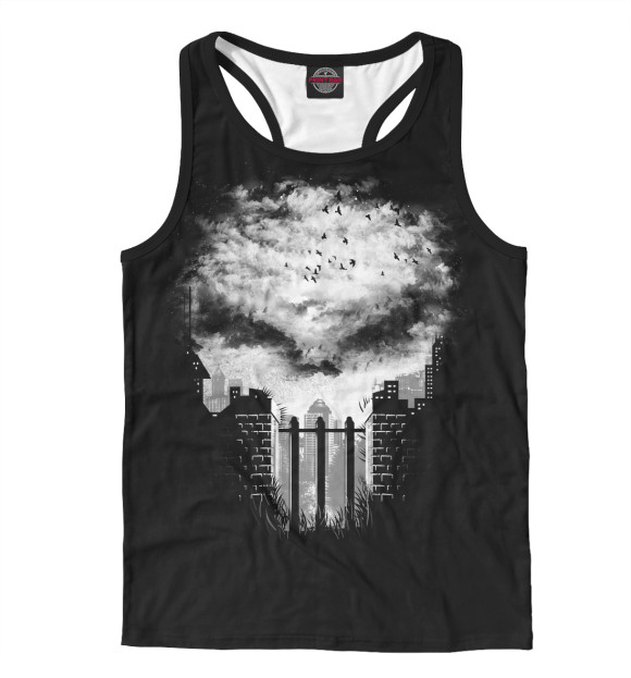 Мужская майка-борцовка с изображением War Zone цвета Белый