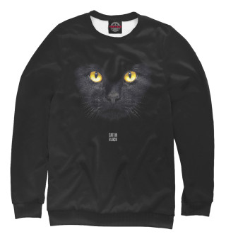Свитшот для девочек Cat In Black