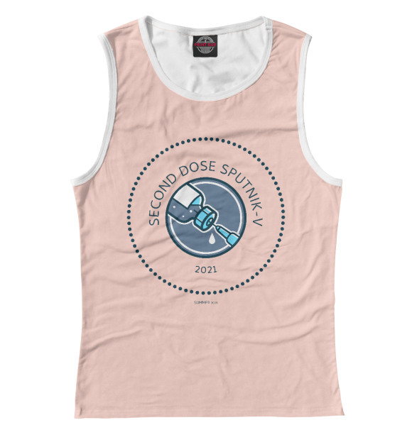 Майка для девочки с изображением Sputnik цвета Белый