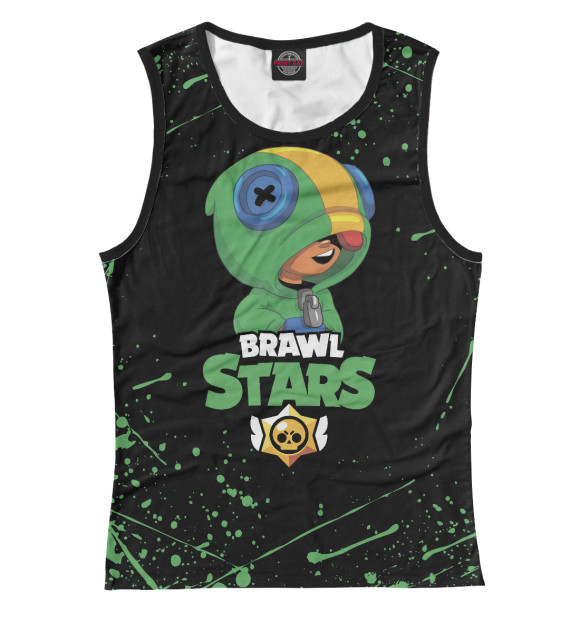 Женская майка с изображением Brawl Stars цвета Белый