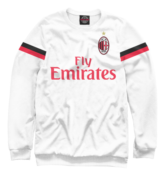 Мужской свитшот с изображением AC Milan цвета Белый