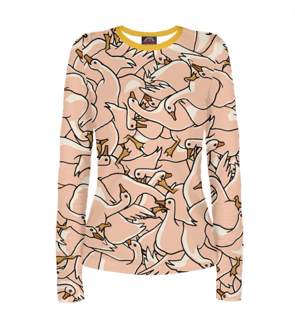 Женский лонгслив с изображением Gussi Oglaf цвета Белый