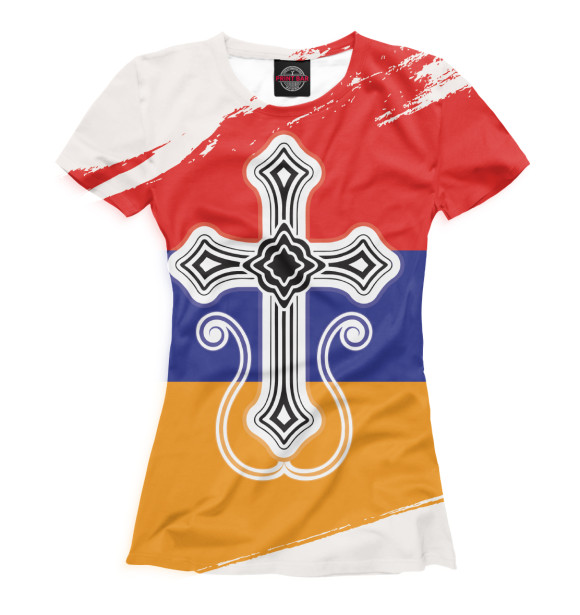 Женская футболка с изображением Армения цвета Белый