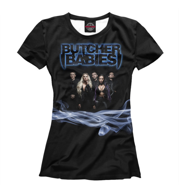 Женская футболка с изображением Butcher Babies цвета Белый
