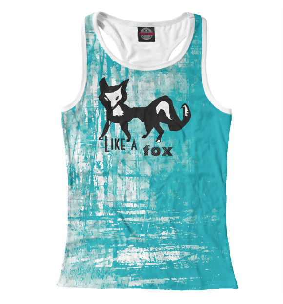 Женская майка-борцовка с изображением Like a Fox цвета Белый