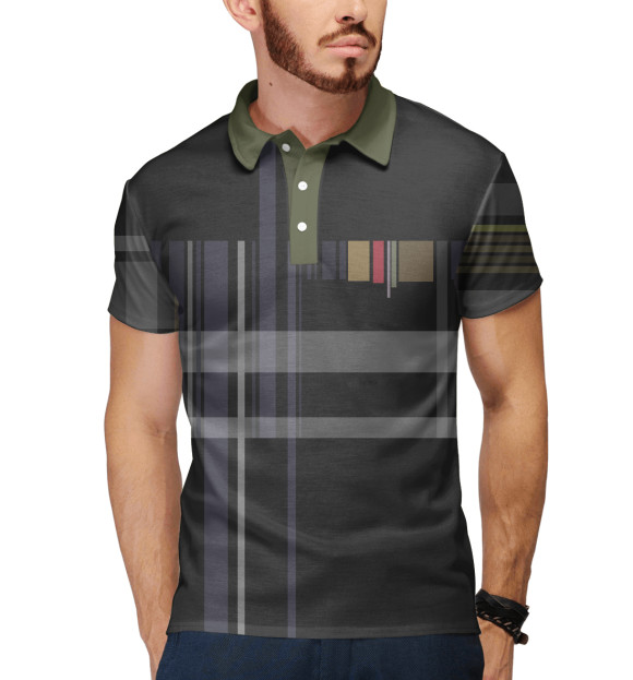 Мужское поло с изображением issy цвета Белый