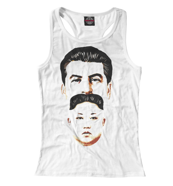 Женская майка-борцовка с изображением Иллюзия Вождя цвета Белый
