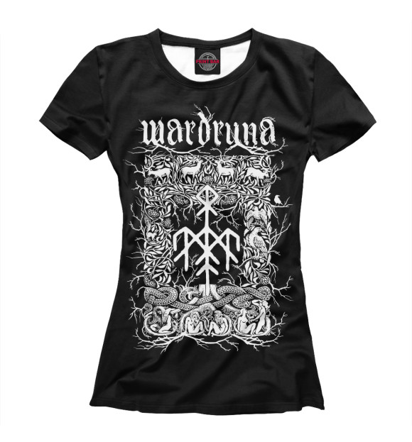 Женская футболка с изображением Wardruna цвета Белый
