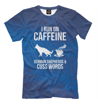 Футболка для мальчиков I Run On Caffein Shepherd