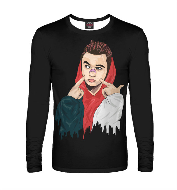 Мужской лонгслив с изображением GONE.Fludd цвета Белый