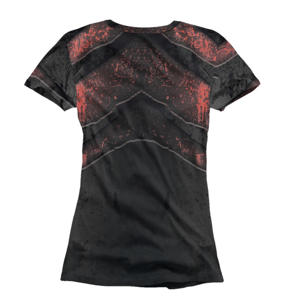 Женская футболка с изображением Black & Red Metal цвета Белый