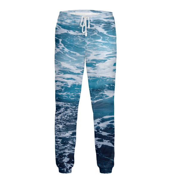Мужские спортивные штаны с изображением Пучина моря цвета Белый