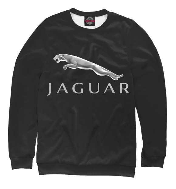 Мужской свитшот с изображением Jaguar Premium цвета Белый