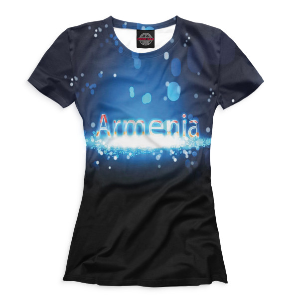 Женская футболка с изображением Армения цвета Белый