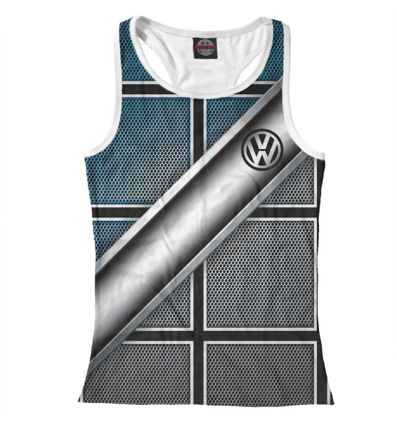 Женская майка-борцовка с изображением VOLKSWAGEN цвета Белый