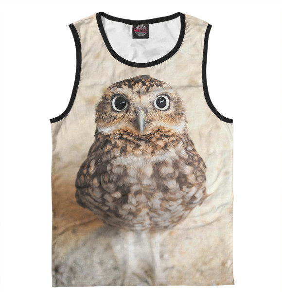 Майка для мальчика с притом Owl цвета Белый Майка для мальчика с изображением Owl цвета Белый