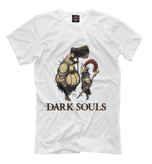 Мужская футболка с изображением Dark Souls цвета Молочно-белый