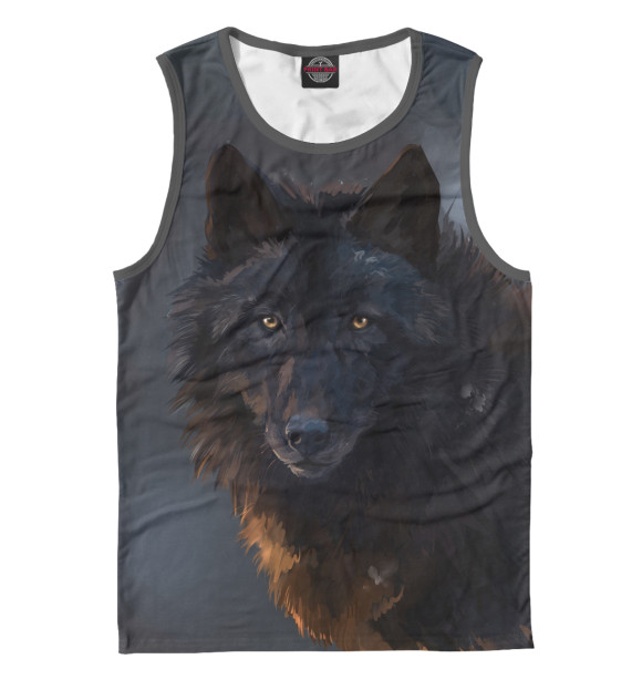 Майка для мальчика с притом Вожак стаи цвета Белый Майка для мальчика с изображением Вожак стаи цвета Белый