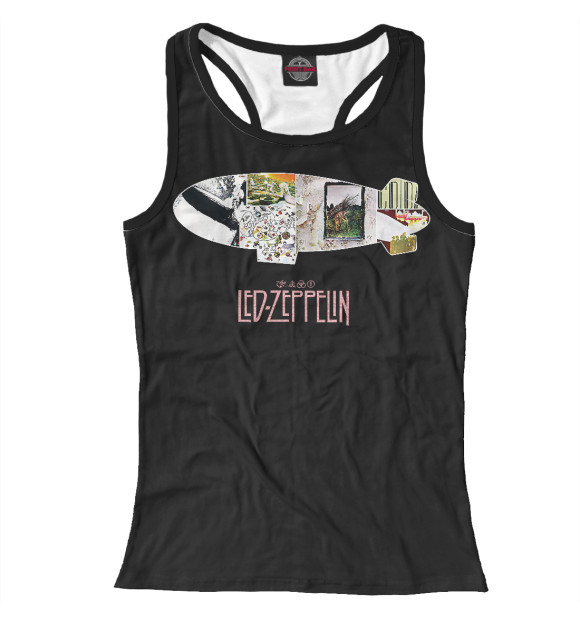 Женская майка-борцовка с изображением Led Zeppelin цвета Белый