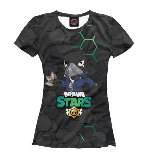 Женская футболка с изображением Crow (Brawl Stars) цвета Белый