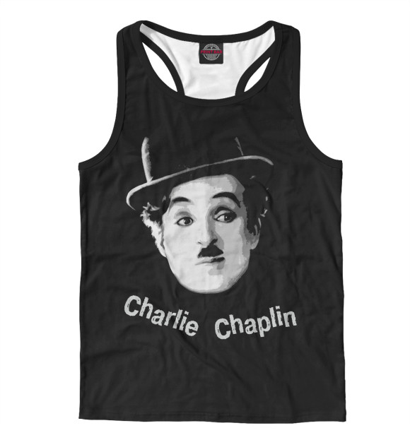 Мужская майка-борцовка с изображением Charlie Chaplin цвета Белый