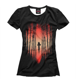 Женская футболка Ниндзя в лесу