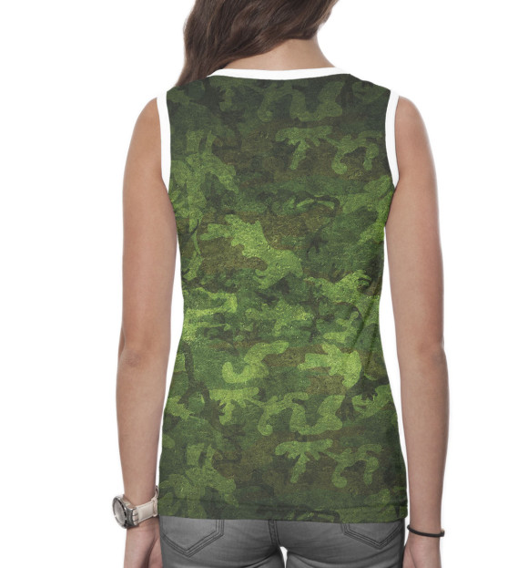 Женская майка с изображением Военная разведка цвета Белый